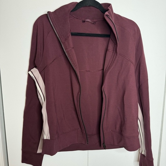 Lululemon Cover Your Tracks Zip Up Jacket - Cassis Burgundy - Size 10 - Picture 11 of 14